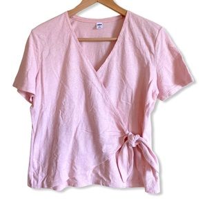 Old Navy L wrap knot front knit top